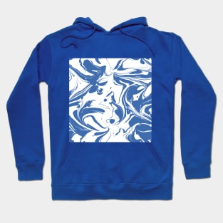 Blue Marble Pattern Hoodie